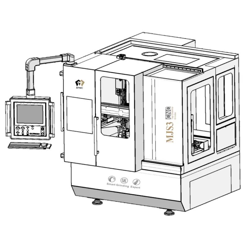 Centre d'usinage de tour entièrement automatique MJS3 rectifieuse à rouleaux meuleuse de chanfrein de taraud CNC