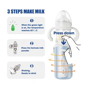 multifunctional baby supplies products 3in1 240ml kids infant feeding ppsu bottle with usb warmer and powder storage