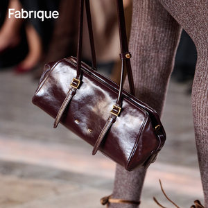 Borsa Mini Boston Stile <span class=keywords><strong>Chen</strong></span> Kailin <span class=keywords><strong>in</strong></span> Pelle Bovina Cerata Vintage con Chiusura a Cerniera, Regalo Perfetto - Product Image 3