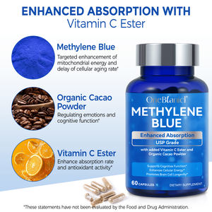 OneBtanicl Label pribadi Vegan, suplemen makanan meningkatkan penyerapan metilen biru kapsul untuk dukungan energi kesehatan seluler - Product Image 2