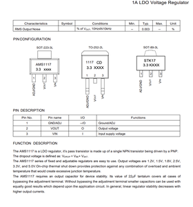 AMS1117-3.3 mạch tích hợp (ICS) 3.3V 1A sot223 1batch = 40 chiếc/linh kiện điện - Product Image 5