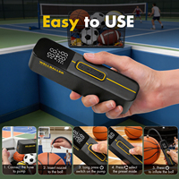 Portable Electric Ball Pump Tire Inflator Air Compressor With Digital Display Rechargeable Emergency Air Pump