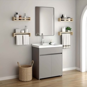 Mensola Multifunzione in Legno Massello da Parete, Scaffale per Soggiorno e Cucina, Espositore per Fumetti e Borse per Bambini - Product Image 5