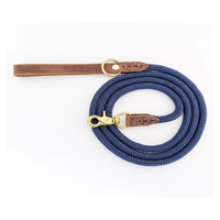 Vente en gros de maille de chien en corde tressée en nylon robuste en cuir de luxe de qualité supérieure extrêmement durable
