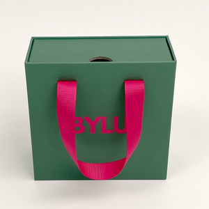 Custom <b>Small</b> Paper Sliding <b>Drawer</b> Jewelry Gift Box with Ribbon Handle Luxury Packaging for Necklaces and Earrings - Product Image 3