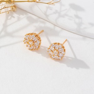 Nuevos pendientes elegantes de gama alta con pétalos para mujer, circonita brillante, moda de moda, luz, temperamento de lujo, aniversarios - Product Image 2