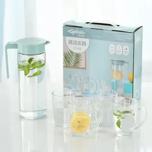 Conceptions personnalisées en gros 5 pièces à bas prix tasse en verre verrerie ensembles à boire