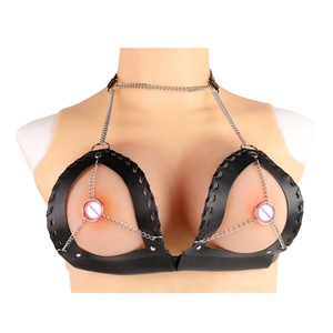 QKKQ Lencería Erótica de Cuero con Cinturón de Bondage, Lencería Sexy de Cuero, Bondage de Senos BDSM, Juguetes Sexuales para Parejas - Product Image 3