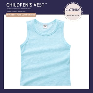 Venta al por mayor nuevo estilo niños camiseta sin mangas 100% algodón <span class=keywords><strong>chaleco</strong></span> <span class=keywords><strong>para</strong></span> niños logotipo personalizado niños <span class=keywords><strong>chaleco</strong></span> - Product Image 4