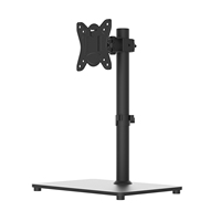 Support de bureau pour écran LCD LED 32 pouces, inclinable à 90 degrés, réglable en hauteur, charge maximale de 22 livres, en acier