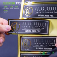 Échantillon numérique gratuit fiable disponible, étiquette personnalisée pour soins des ongles, finition de surface durable anti-rayures, rouleau d'étiquettes cosmétiques
