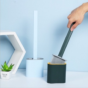 <span class=keywords><strong>Brosse</strong></span> de toilette en plastique pour le nettoyage domestique, <span class=keywords><strong>brosse</strong></span> de toilette plate en <span class=keywords><strong>silicone</strong></span> souple avec support - Product Image 5