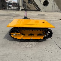 Véhicule chenillé RC sans fil compact à plateforme plate, transporteur électrique à chenilles en caoutchouc pour le transport de petits objets dans la maison et le jardin
