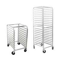 Chariot de boulangerie en acier inoxydable à 10 ou 20 niveaux, de qualité alimentaire, avec roues, chariot commercial pour refroidissement du pain BWIN SBA3255