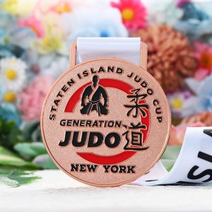 Souvenirs de New York, médailles de judo, logo personnalisé, médailles 3D en or, argent, bronze, arts martiaux, médailles en émail, métal, alliage de zinc, médailles de récompense sportives - Product Image 3