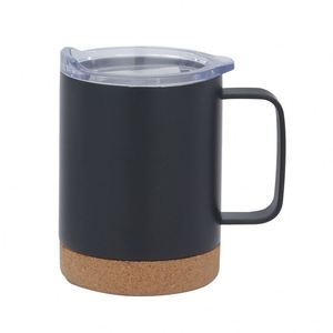 Vaso Térmico Personalizado de Acero Inoxidable para Café, con Base de Madera y Asa, Nuevo Producto - Product Image 1