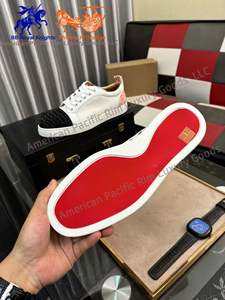 Chaussures de sport décontractées pour hommes, nouvelle tendance, légères, avec doublure en cuir véritable, confortables pour la marche, style Louboutins - Product Image 6