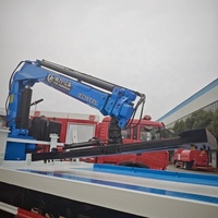 Camion de dépannage ISUZU 5 tonnes avec grue à flèche articulée hydraulique, plateau de remorquage 4x2, grue de 5 tonnes à vendre