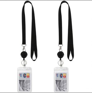 Cross Border Reusable Transparent Zinc Alloy <b>ID</b> Card <b>Holder</b> Easy Pull Retractable Buckle Waterproof Portable Metal Hook Lanyards - Product Image 6