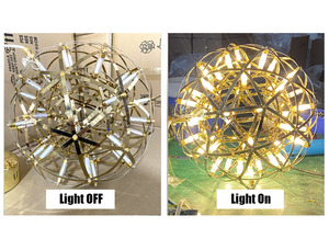 Ristorante creativo nordico moderno ciondolo con cielo stellato scintilla palla rotonda fuochi d'artificio pianeta arte <span class=keywords><strong>lampadario</strong></span> sferico - Product Image 5