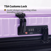 Valises de voyage d'affaires, gagnantes du prix Red Dot Design Award, ensembles de bagages rigides à ouverture frontale, violet, 18''20''24''28''