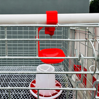 Nouvelle cage à poulets de chair de type H pour poussins, système d'élevage de poulets à manivelle avec fonctions de nettoyage du fumier