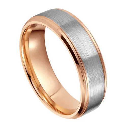 Thời Trang Đồ Trang Sức Tốt Tungsten Nhẫn Rose Gold Plated Đơn giản Chỉ cần Người Đàn Ông Tungsten Nhẫn Số Lượng Lớn Giá