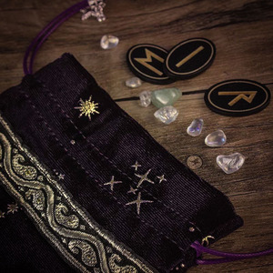 Pochette en velours étoilé pour tarot, sac de rangement pour cartes de tarot, sac de rangement pour cristaux, cadeau, sac à cordon pour dés, pochette pour bijoux, jeux de cartes <span class=keywords><strong>oracle</strong></span>, <span class=keywords><strong>runes</strong></span> - Product Image 5