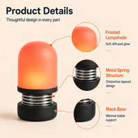 Lampe de nuit LED à intensité variable sensible au toucher, batterie intégrée, lumière rouge chaude rechargeable pour l'éclairage de la chambre à coucher et du couloir