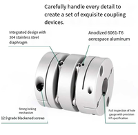 Accouplement à double diaphragme en alliage d'aluminium pour servomoteur pas à pas à vis