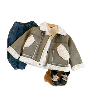 Nouvelle collection hiver 2025 – Blouson de moto pour garçons avec fermeture éclair, en polyester, coupe-vent et épais – Vente en gros - Product Image 1