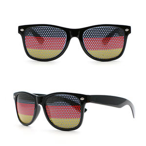 Lunettes de soleil unisexes OEM World Sunglasses Cup, monture noire, rouge, bleue, blanche, légères, avec verres à micro-perforations, lunettes à drapeau, autocollant micro-perforé tendance - Product Image 3