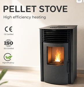 Stufe a Pellet per Case 6kW, Stufa a Pellet da Interno con Piano Cottura e Tramoggia da 8kg per Riscaldamento Domestico e Uso Commerciale 30-60m2 - Product Image 1