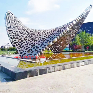 Centro <span class=keywords><strong>de</strong></span> la ciudad al aire libre Plaza Decorativo Acero inoxidable Fuente <span class=keywords><strong>de</strong></span> agua Círculo Agua Niebla Escultura Artesanía <span class=keywords><strong>de</strong></span> metal - Product Image 5