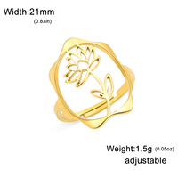 Cincin Pertunangan Wanita Motif Bunga Bulan Kelahiran, Baja Anti Karat, Snowdrop Daisy Iris, Dapat Disesuaikan, Perhiasan Estetis, Hadiah Ulang Tahun