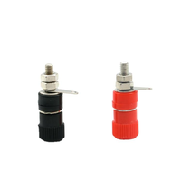 Connecteur de câble M4 à bornes de liaison, borne de liaison 4 mm, prise banane 4 mm, prise de test, bloc de bornes rouge et noir