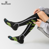Chaussettes de snowboard chaudes en laine mérinos épaisse de haute qualité Chaussettes de ski thermiques antibactériennes personnalisées pour hommes sur le genou