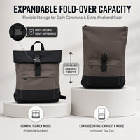 Sac à dos de voyage extensible personnalisable, imperméable, avec compartiment pour ordinateur portable et poche avant