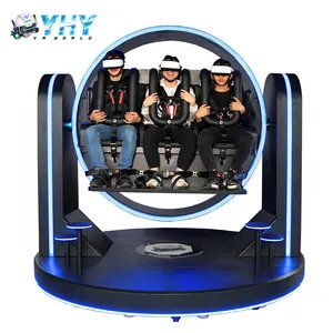 Yhy projetor de realidade virtual 9d vr, projetor de 3 cadeiras de realidade virtual 360 graus, preço de simulador de vr