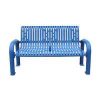 Banc d'assise extérieur en acier galvanisé robuste à l'extérieur du parc banc d'assise en métal inhabituel chaise de banc de fer de patio de jardin public