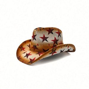 En stock : Chapeau de cowboy occidental en paille à large bord, style cowgirl, unisexe, personnalisable, pour la plage, Dallas Cowboys, pour femmes, vente en gros - Product Image 3