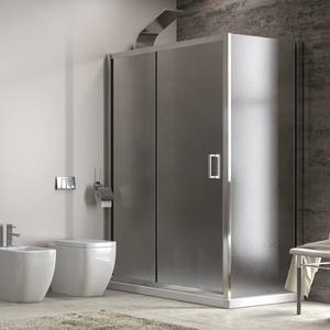 Kamalu K410NS Porte Doccia Angolari Scorrevoli 100x90 cm, Vetro Opaco Spesso 6 mm con Altezza 180 cm per Hotel, Telaio in Alluminio - Product Image 4