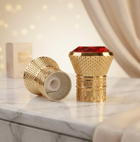 Bouchon de bouteille de liqueur personnalisé avec motif nuage doré en relief, dessus en cristal rouge, en aluminium-plastique, anti-fuite, écologique, couvercle de luxe