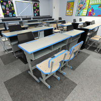 Tables et chaises d'école pour étudiants 2025, confortables, réglables, écologiques, durables, en acier et MDF, design moderne, pour la maison et le salon
