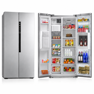 Premium 458L 520L Electronic Control No Frost Black Side by Refrigerator Large Capacity Fridge for Home <b>Kitchen</b> Hotel Use Side b - Product Image 2
