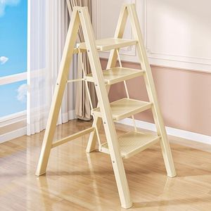 <b>Folding</b> A Frame <b>Ladder</b> 4 <b>Steps</b> Portable Indoor Outdoor Use Lightweight Aluminum <b>Step</b> <b>Ladder</b> - Product Image 1