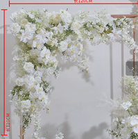 Boule de fleurs artificielle blanche d'hortensia, rose et gypsophile, directement de l'usine, pour décoration de mariage, événement ou anniversaire