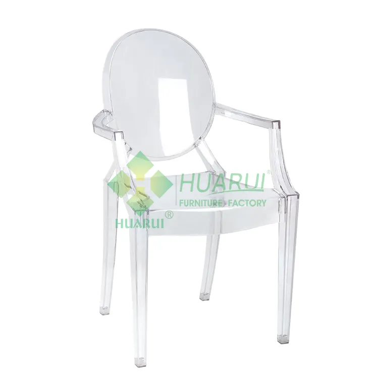 Cadeiras de plástico acrílico transparente luis, pc transparente resina pp fantasma