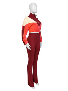 เสื้อแจ็กเก็ตสองชิ้นเอวสูงสำหรับผู้หญิงเสื้อผ้า2025จับคู่สี - Product Image 6