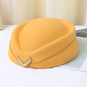 Accessoires de mode en gros : Chapeau Fedora décontracté uni pour hôtesse de l'air, style aviateur vieilli, idéal pour le quotidien - Product Image 6